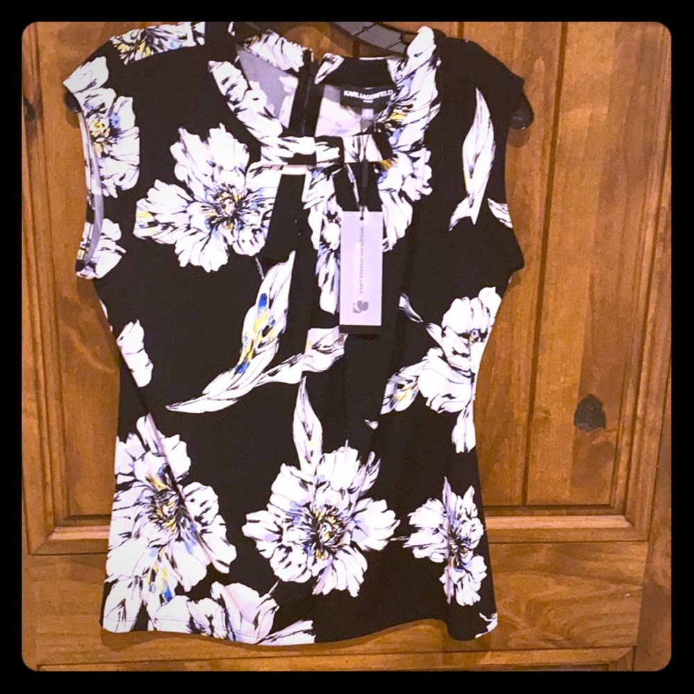 Karl Lagerfeld floral top M